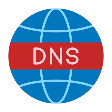 DNS Düz Simge Tasarımı