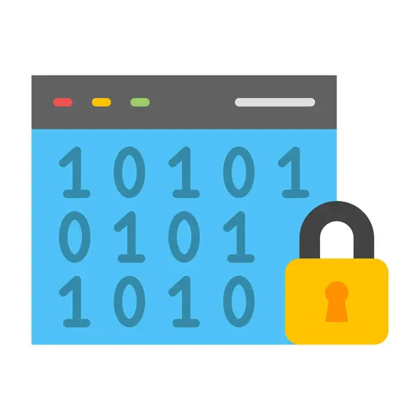 Şifreleme Düz Simge Tasarımı