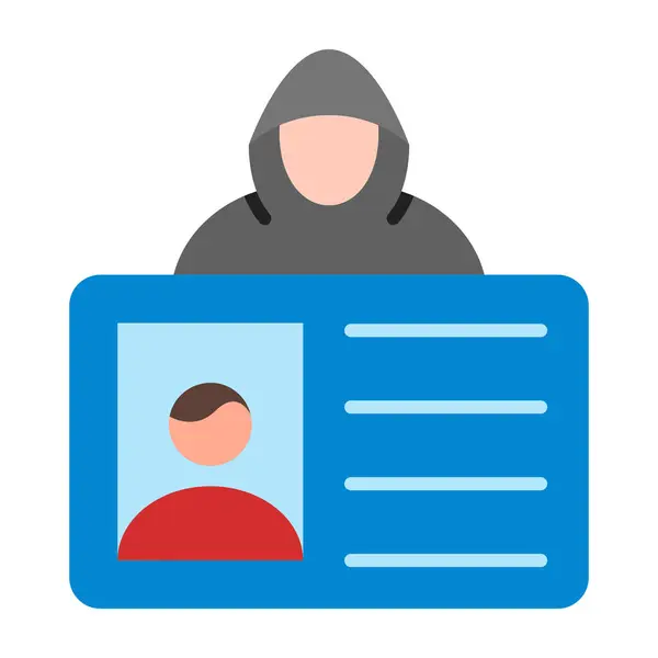 Kimlik Hırsızlığı Düz Simge Tasarımı