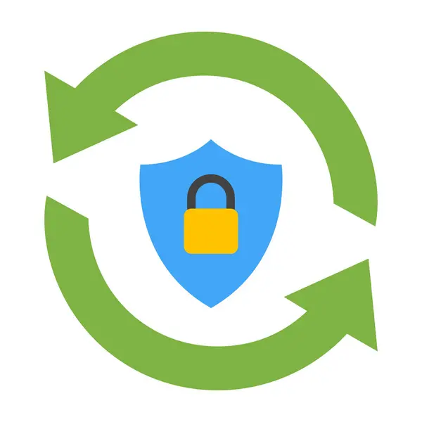 Güvenlik Güncelleme Düz Simge Tasarımı