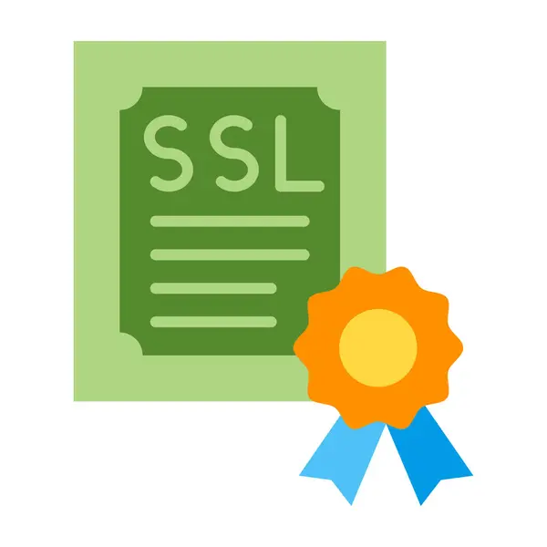 SSL Sertifika Düz Simge Tasarımı