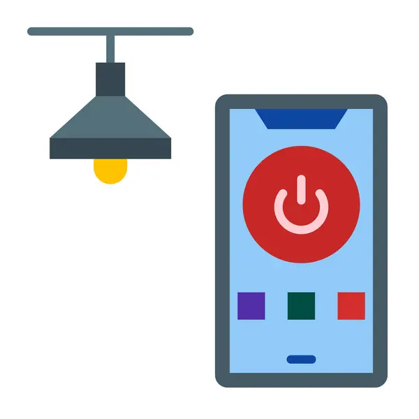 Akıllı Işıklandırma Denetim Düz Simge Tasarımı