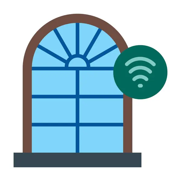 Akıllı Pencere Düz Simge Tasarımı