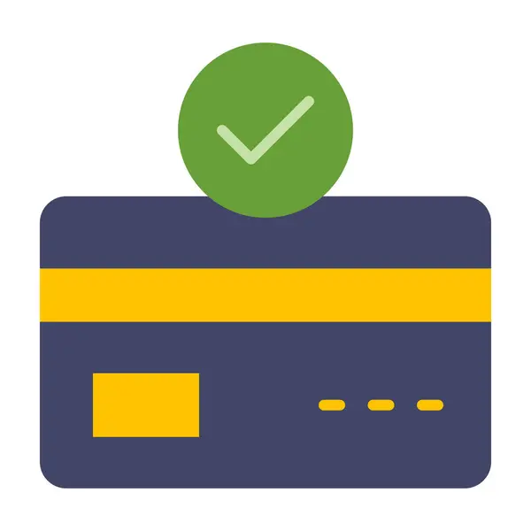 Kredi kartı düz simge tasarımı