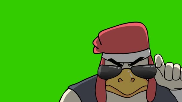 화면에 Chickenfunny 애니메이션 캐릭터 비디오 — 비디오