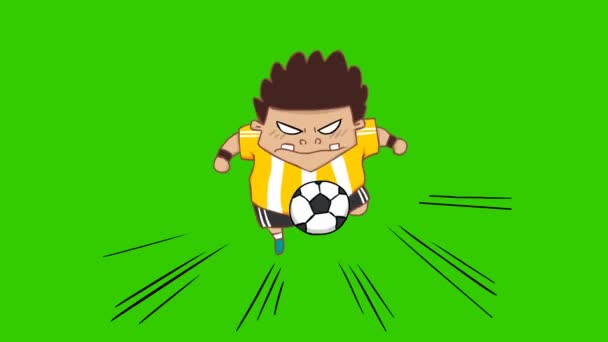 Muž Kámen Sportovní Animace Zelené Obrazovce Emocionální Charakter Video — Stock video