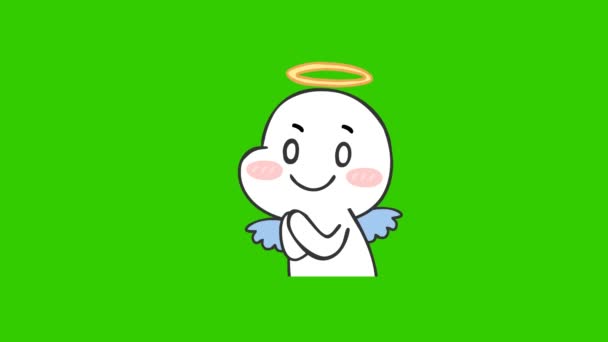 緑色のスクリーン 感情キャラクター4Kビデオのリトルアングルアニメーション — ストック動画
