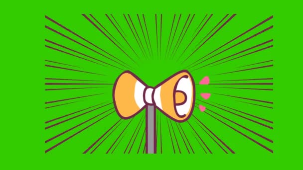 Мила Анімація Птаха Зеленому Екрані Емоційний Персонаж Відео — стокове відео