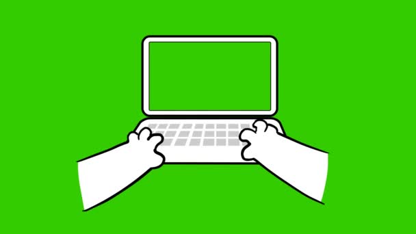 Animacja Piekła Zielonym Ekranie Emocje Postać Wideo — Wideo stockowe