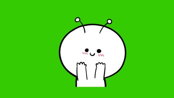Hölle Animation Auf Grünem Bildschirm Emotionen Charakter Video — Stockvideo