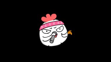 Renkli Anahtar Birleşimi için Canlandırılmış Şarkı Söyleyen Yumurta