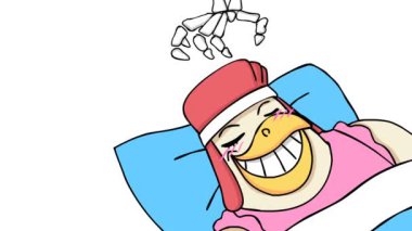 Kolay Kroma Anahtarı için Hayalet tarafından korkutulan Animasyon Karakteri