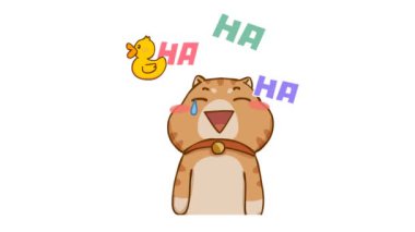 Animasyon Kedi İğneleyici Gülme