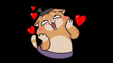 Shy Sumo Kedi Animasyonu 