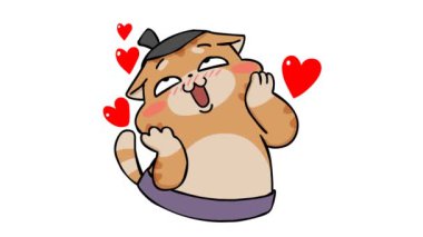 Shy Sumo Kedi Animasyonu 