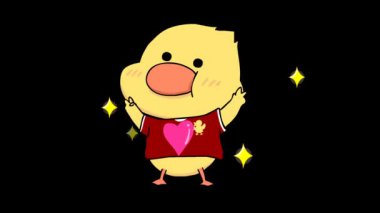 Kırmızı Gömlekli Animasyon Ördeği