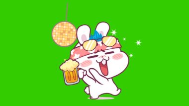 Sarhoş Dans Eden Tavşan Animasyonu