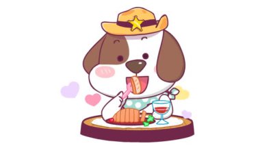 Canlandırılmış Şerif Beagle Kovboy Şapkası
