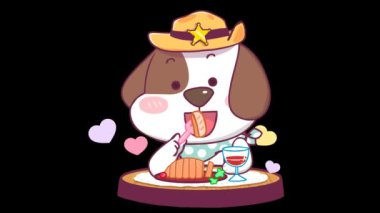 Canlandırılmış Şerif Beagle Kovboy Şapkası