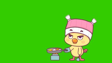 Animasyon Küçük Tavuk Kızartma Yumurtası: Çok Yönlü Çizgi Film Animasyonu