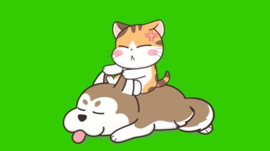Kızgın Kedi Köpek Kulak Animasyonu 