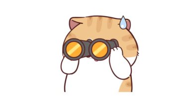  Teleskoptan Bakan Animasyon Komik Kedi