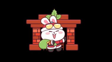 Noel Baba Tavşanı Hediyelerle Şömineden Atlıyor