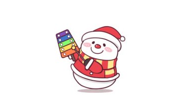 Animasyon Kardan Adam Ksilofon Çalıyor