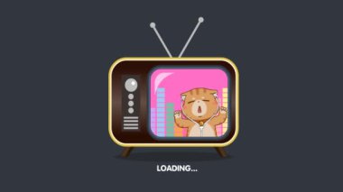 Siyah ve Yeşil Ekran Arkaplanı 'nda Çizgi Film Animasyon Videosu Yükleniyor: 124; Komik Tema: 124; Kedi Dansı TV' de: 124; İndirme Süreci, Preloader Animasyon Web Tasarım Şablonu. Kusursuz Döngü Canlandırması 4K