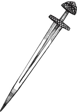 Keskin bıçaklı bir kılıç.