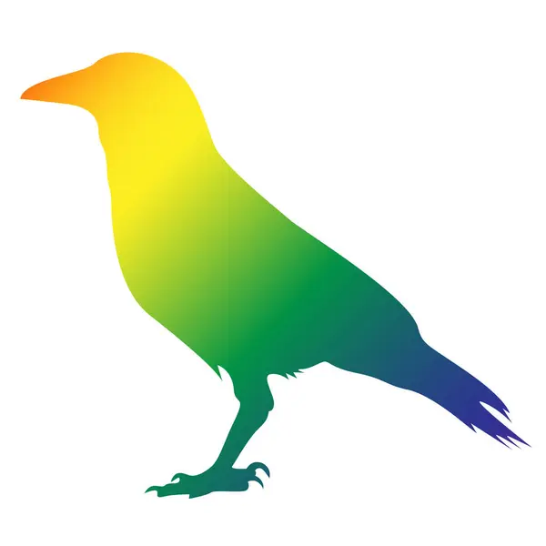 Logo Tasarım Serisi - Renkli Gradyan Karga Tasarımı