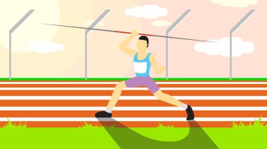 Spor Vektörü illüstrasyonu Arkaplanı - cirit atma