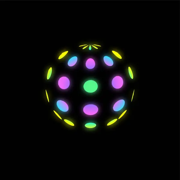 Logo, simge, tasarım ögeleri için renkli Disko TopuName.