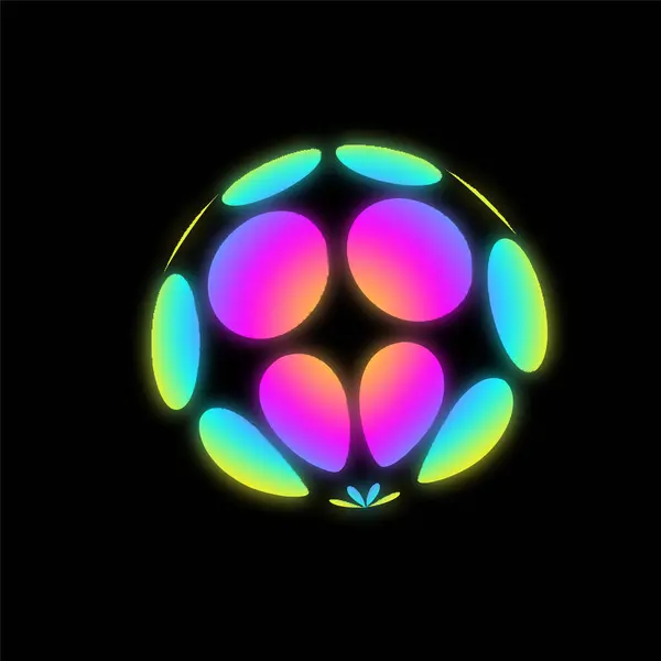Logo, simge, tasarım ögeleri için renkli Disko TopuName.