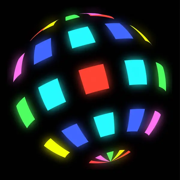 Logo, simge, tasarım ögeleri için renkli Disko TopuName.