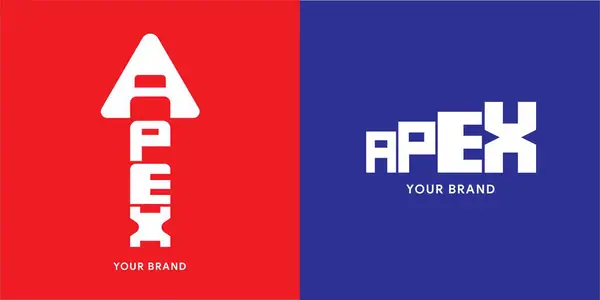 Tasarım ögeleri için Apex harfi logosu