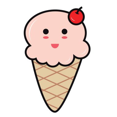 Vektör Tasarım Serisi - Karikatür Dondurma