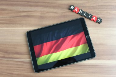 Ganserndorf, Avusturya - 19 Şubat 2025: Almanca kelimelerin kapanışı: 