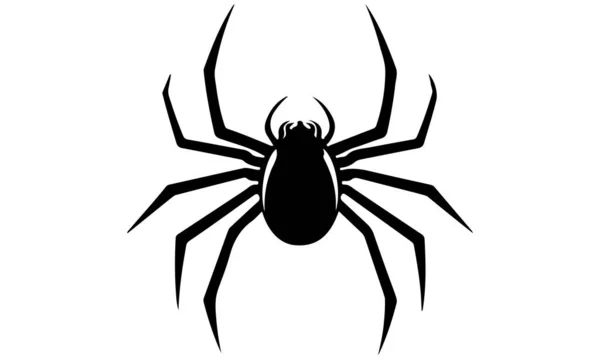 Beyaz arkaplanda örümcek vektör simgesi. İş için elementler, çizgi roman, doğa