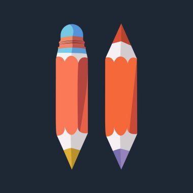 Renkli kalemler, farklı renkte vektör kalemler