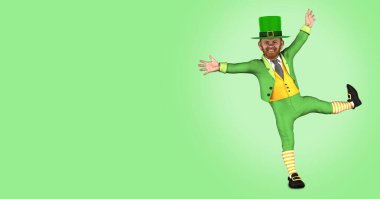 Happy Leprechaun celebrating St Patricks Day