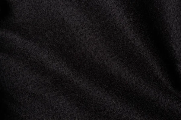 Czarny Kolor Filcu Tekstylia Tekstury Tła Streszczenie Tła Fali Geometrycznej — Zdjęcie stockowe