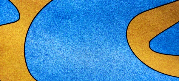 Часть Цветной Бумажной Текстуры Плаката Фона Синий Желтый Цвета Геометрическими — стоковое фото