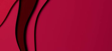 Soyut renkli kağıt dokusu arkaplanı. Çok az kağıt, geometrik şekil katmanları ve mor renkli çizgilerle stil kompozisyonu keser. Üst görünüm.