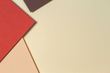 Toprak tonlarında soyut geometrik kağıt arka plan. Bej rengi, kahverengi arkaplan.