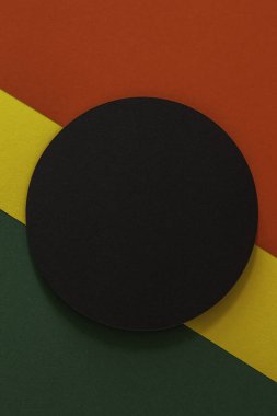 Black History Month background. Abstract geometric black, red, yellow, green color background.