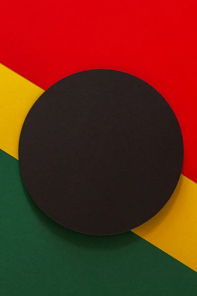 Black History Month background. Abstract geometric black, red, yellow, green color background.