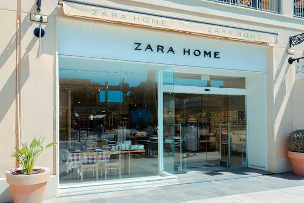Orihuela Costa Spain April 2023 Zara Home Logo Advertising Sign — Stock Photo, Image