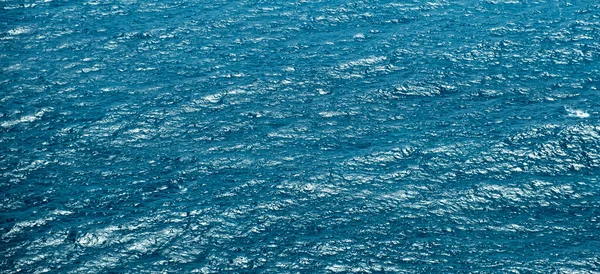 Blå Turkos Havsvatten Bakgrund Flygbild — Stockfoto