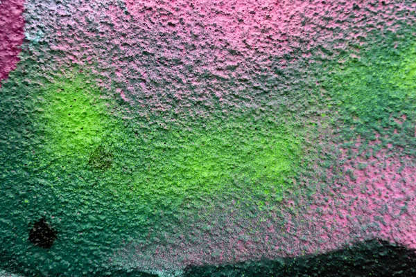 Рожевий Зелений Білий Чорний Пофарбований Гранжевий Гіпсовий Фон Стіни Різнокольоровими — стокове фото